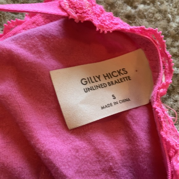 Pink lace and clear sequined Gilly hicks bra - Picture 3 of 4
